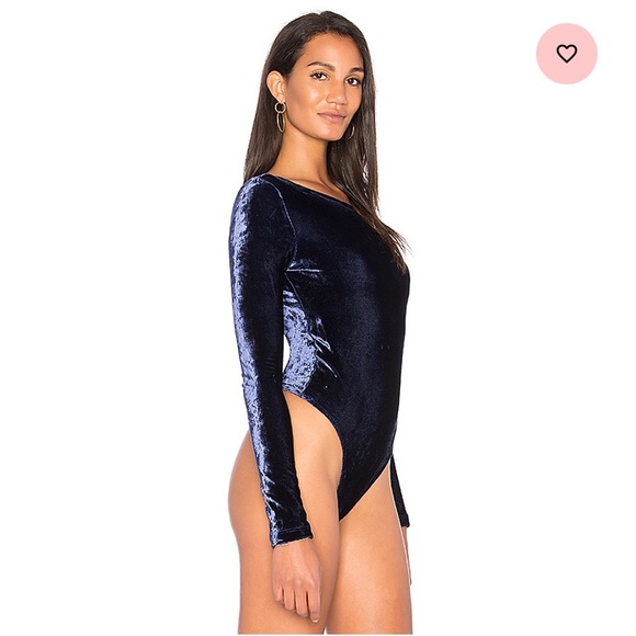 Revolve Backtosquareone Velvet Bodysuit - Picture 3 of 6